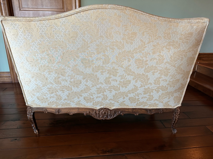 Antique Intricately Carved Sofa Settee (One Back Leg Has Been Repaired) 53W X 33D X 38H [Photo 10]