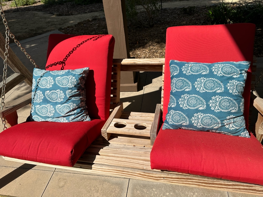 Wooden Bench Swing 9'W X 61'D X 80'H [Photo 5]