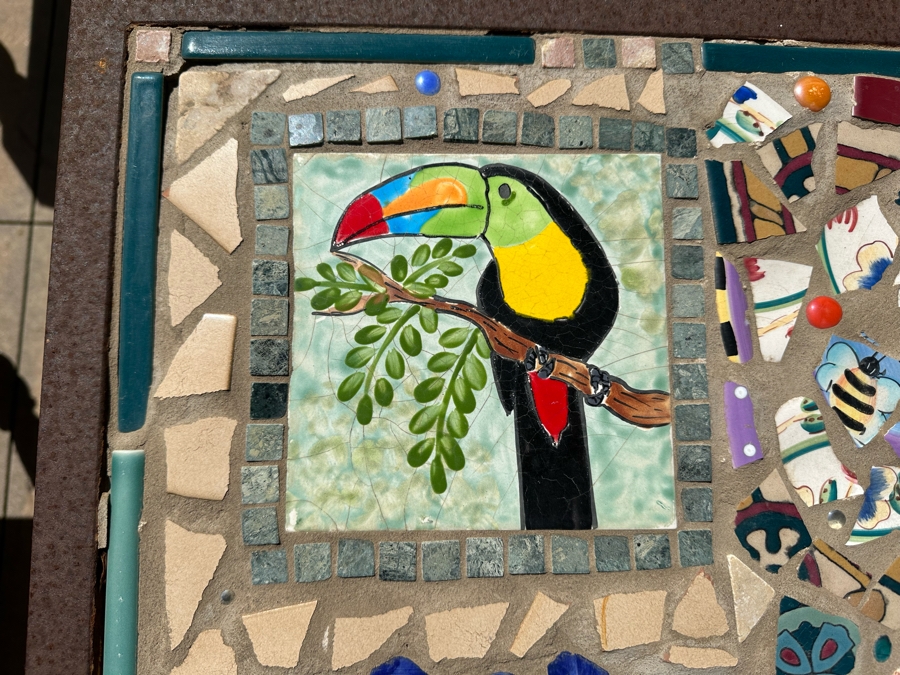 Stunning Artisan Mosaic Top Table 36W X 24D X 24.5H [Photo 7]