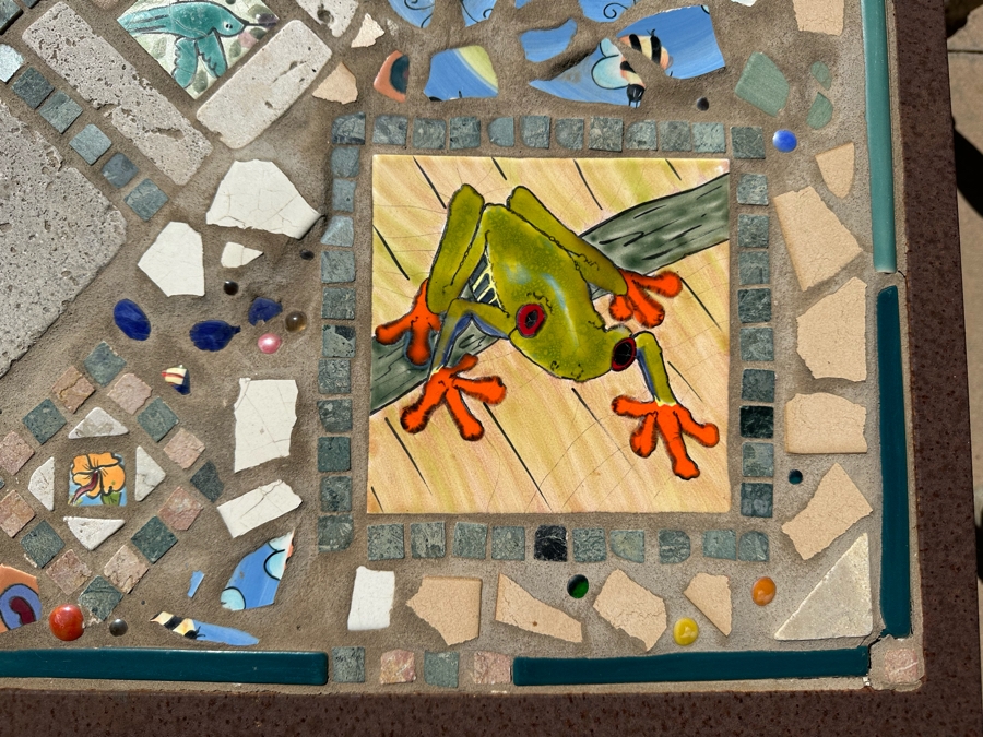 Stunning Artisan Mosaic Top Table 36W X 24D X 24.5H [Photo 6]