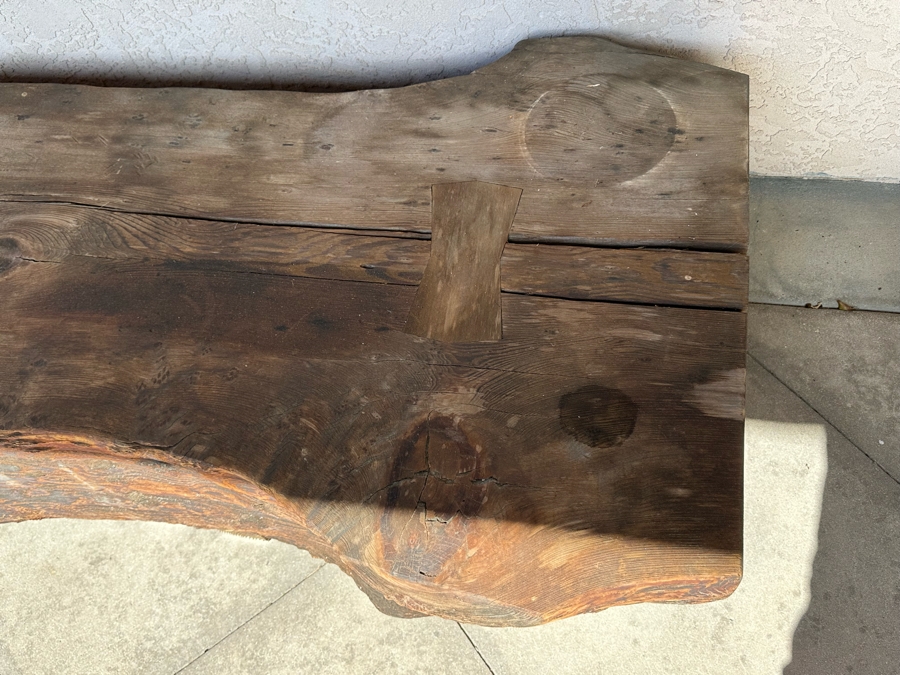 Tree Slab Bench - Very Heavy - Requires Min 4 Men To Move Or Right Equipment 106W X 36D X 16H [Photo 9]