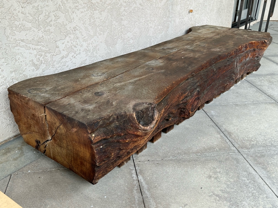 Tree Slab Bench - Very Heavy - Requires Min 4 Men To Move Or Right Equipment 106W X 36D X 16H [Photo 2]