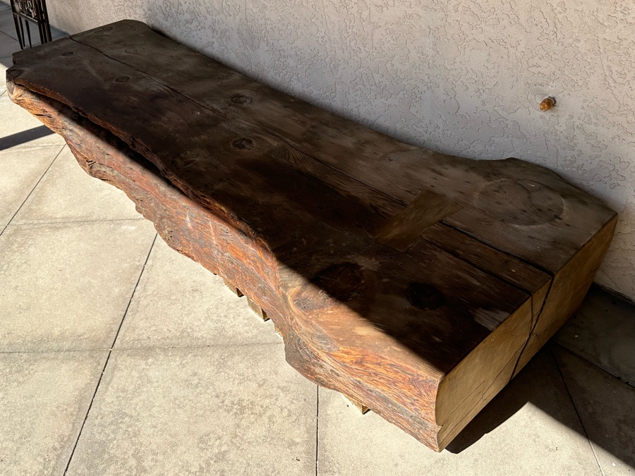 Tree Slab Bench - Very Heavy - Requires Min 4 Men To Move Or Right Equipment 106W X 36D X 16H [Photo 5]