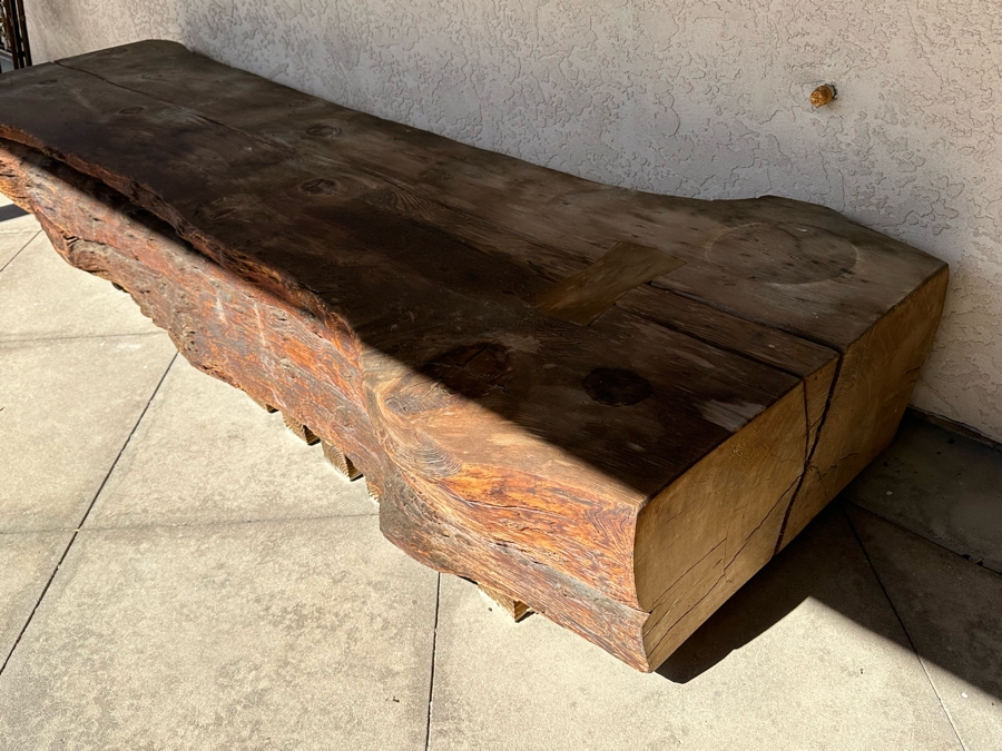 Tree Slab Bench - Very Heavy - Requires Min 4 Men To Move Or Right Equipment 106W X 36D X 16H [Photo 4]