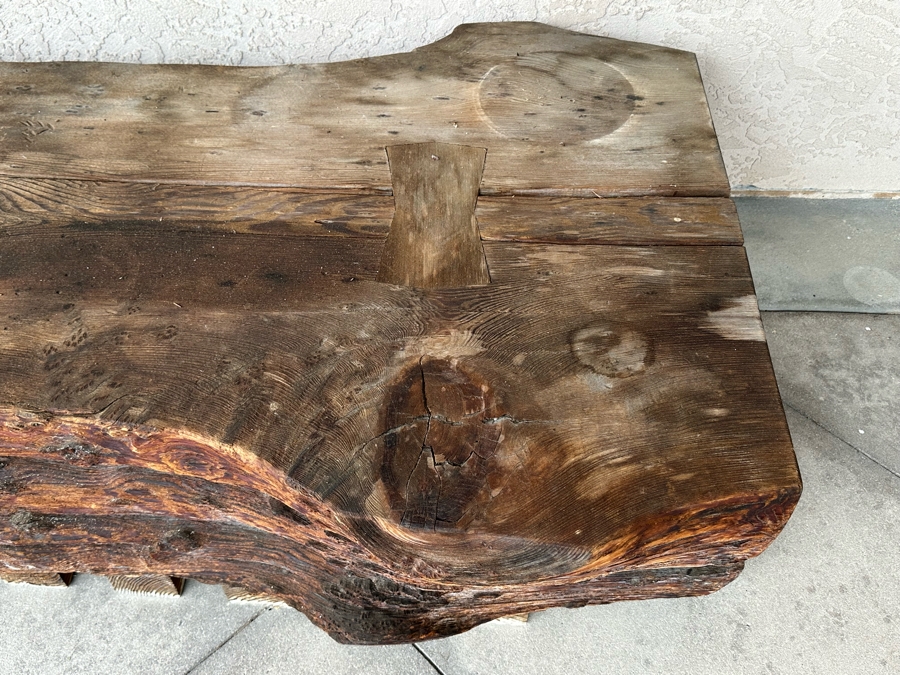 Tree Slab Bench - Very Heavy - Requires Min 4 Men To Move Or Right Equipment 106W X 36D X 16H [Photo 3]