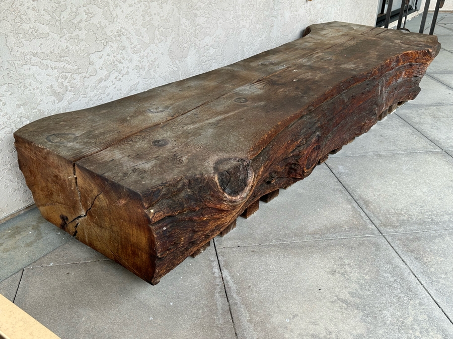 Tree Slab Bench - Very Heavy - Requires Min 4 Men To Move Or Right Equipment 106W X 36D X 16H [Photo 18]