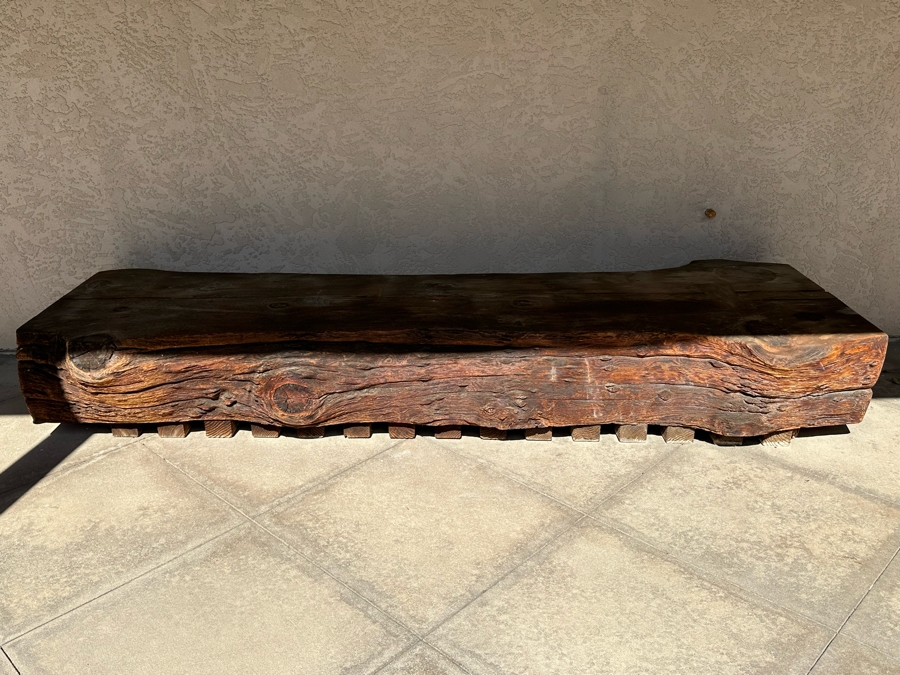 Tree Slab Bench - Very Heavy - Requires Min 4 Men To Move Or Right Equipment 106W X 36D X 16H [Photo 7]