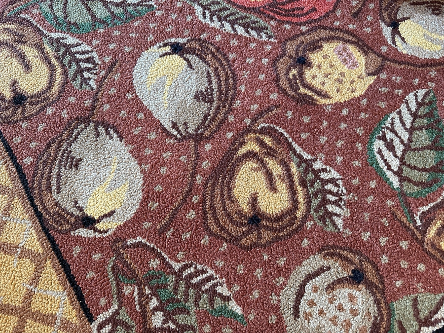 Hooked Area Rug With Fruit Motif 8' X 11' [Photo 3]