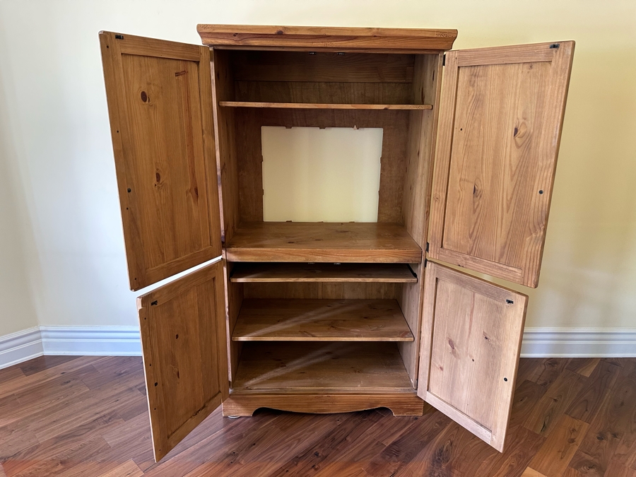 Wooden Pine Armoire Cabinet 40W X 22D X 71H [Photo 3]