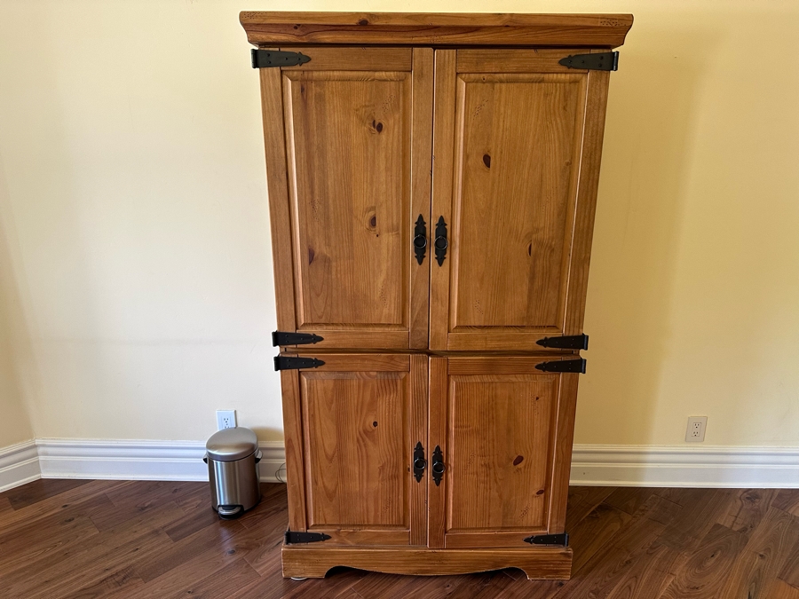 Wooden Pine Armoire Cabinet 40W X 22D X 71H [Photo 1]