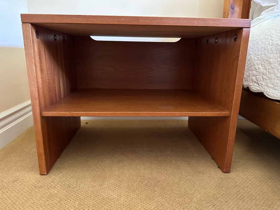 Danish Veneer Side Table With Shelf [Photo 3]