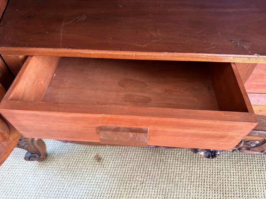 Impressive Antique French Carved Walnut Double Door Armoire 60W X 20D X 106H [Photo 17]