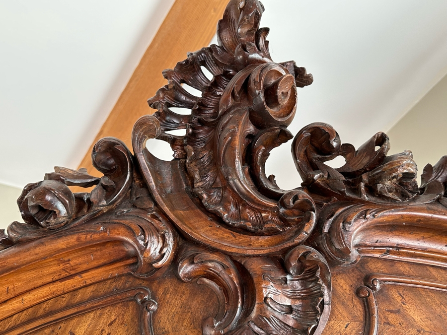 Impressive Antique French Carved Walnut Double Door Armoire 60W X 20D X 106H [Photo 6]