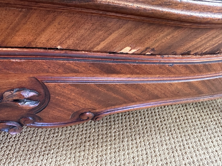 Impressive Antique French Carved Walnut Double Door Armoire 60W X 20D X 106H [Photo 21]