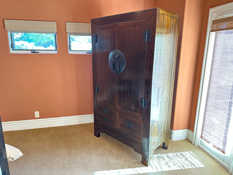 Wooden Chinoiserie Armoire Cabinet 43W X 24D X 78.5H [Photo 6]