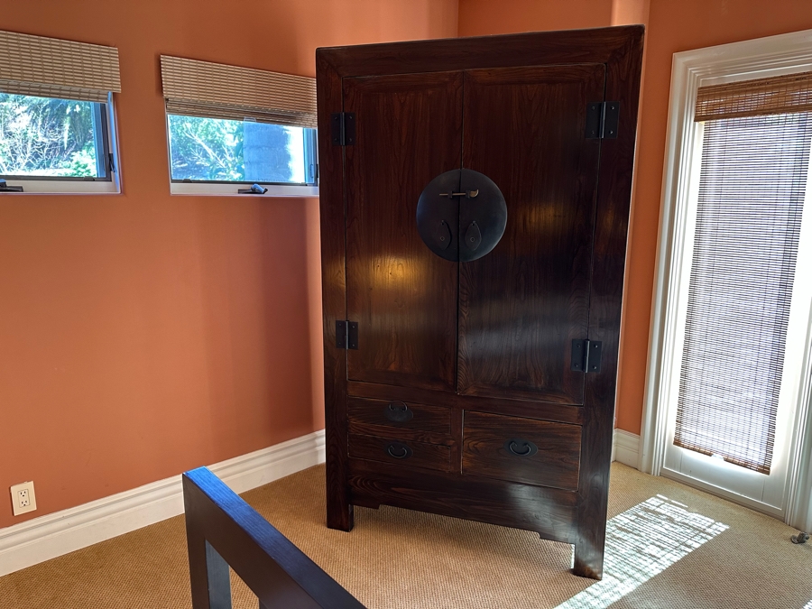 Wooden Chinoiserie Armoire Cabinet 43W X 24D X 78.5H [Photo 4]