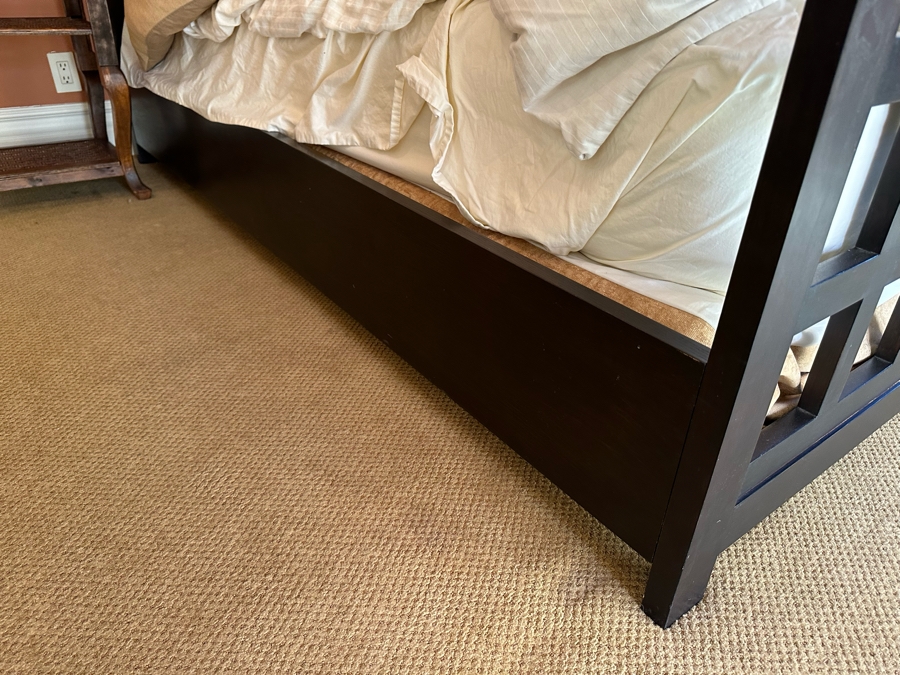 Black Wooden Cal King Bed Frame (Mattress & Bedding Not Included) 76W X 88D X 55H [Photo 5]