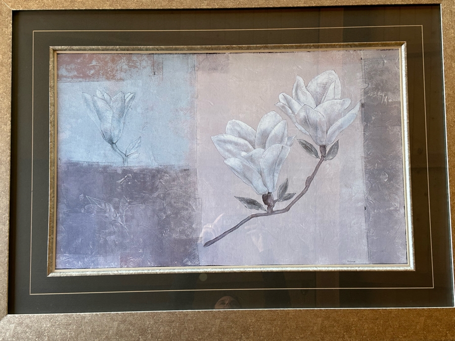 Framed Floral Print 45.5 X 34 Retails $200