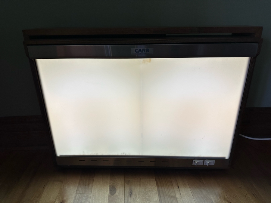 Slide / X-Ray Light Box With Wooden Frame By Carr Corporation Santa Monica 32W X 22D X 65H [Photo 2]