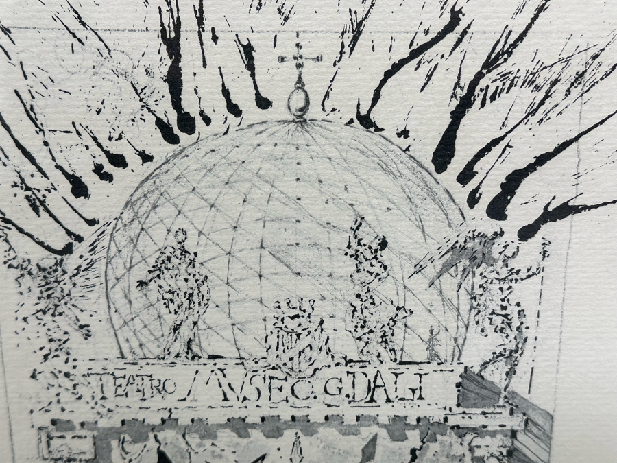 After Salvador Dali Lithograph Titled 'The Museum' From Collier Art Corporation Of Los Angeles 19 X 28 Framed 28 X 37 [Photo 10]