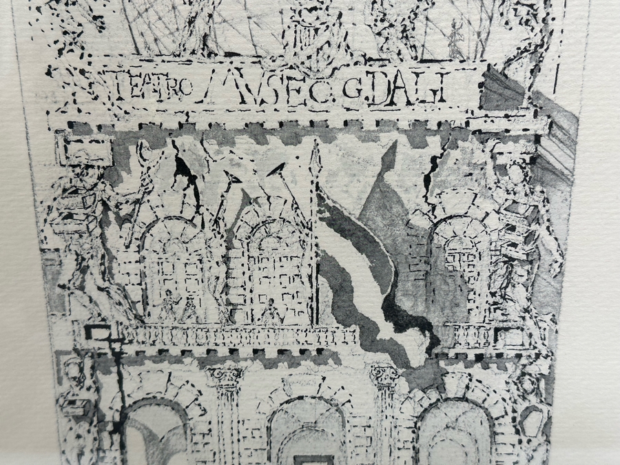 After Salvador Dali Lithograph Titled 'The Museum' From Collier Art Corporation Of Los Angeles 19 X 28 Framed 28 X 37 [Photo 9]