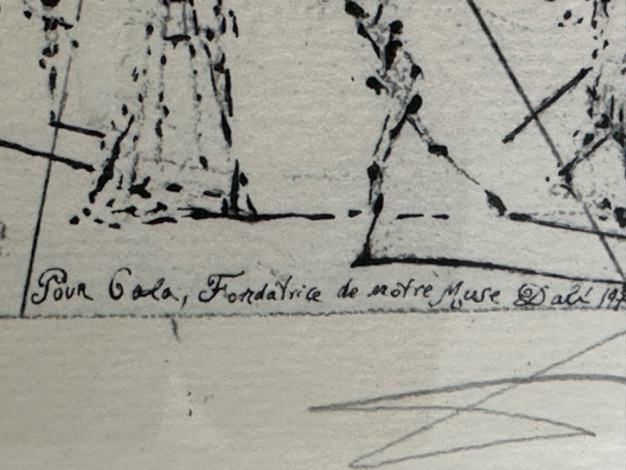 After Salvador Dali Lithograph Titled 'The Museum' From Collier Art Corporation Of Los Angeles 19 X 28 Framed 28 X 37 [Photo 6]