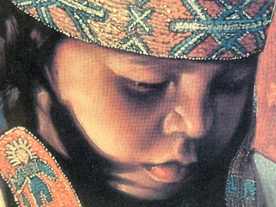 Limited Edition Hand Signed Print Of Native American Girl 11 X 15 Framed 19 X 23 [Photo 5]
