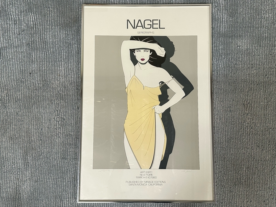 Hand Signed 1980 Patrick Nagel Art Exp New York Poster Published By   49686 Mpw3 