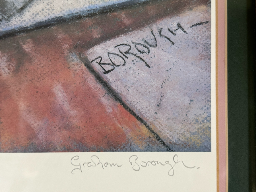 Hand Signed Limited Edition Print By Graham Borough Titled 'Nude In Studio' 22 X 32 Framed 27 X 42 [Photo 5]