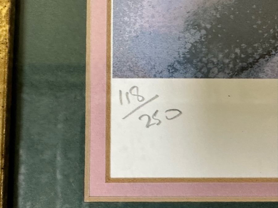 Hand Signed Limited Edition Print By Graham Borough Titled 'Nude In Studio' 22 X 32 Framed 27 X 42 [Photo 8]