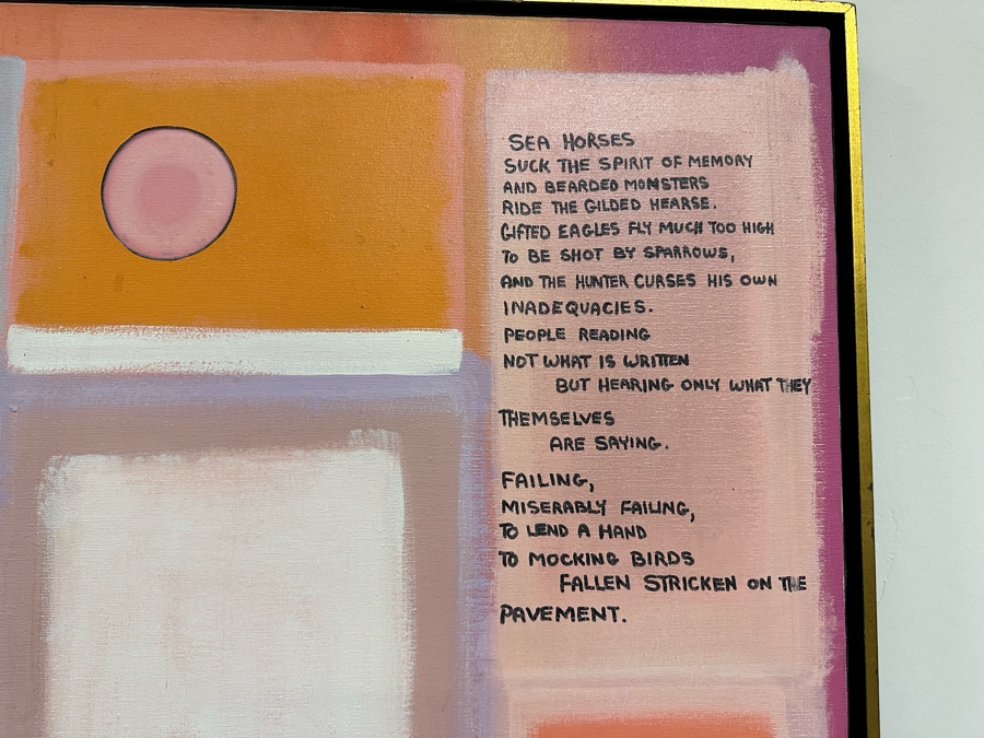 Bernie Casey (1939-2017) Original Acrylic Painting On Canvas Titled 'Mockingbirds' 36 X 24 (Former NFL Football Player / Revenge Of The Nerds Actor)  [Photo 4]