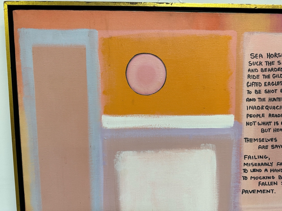 Bernie Casey (1939-2017) Original Acrylic Painting On Canvas Titled 'Mockingbirds' 36 X 24 (Former NFL Football Player / Revenge Of The Nerds Actor)  [Photo 6]