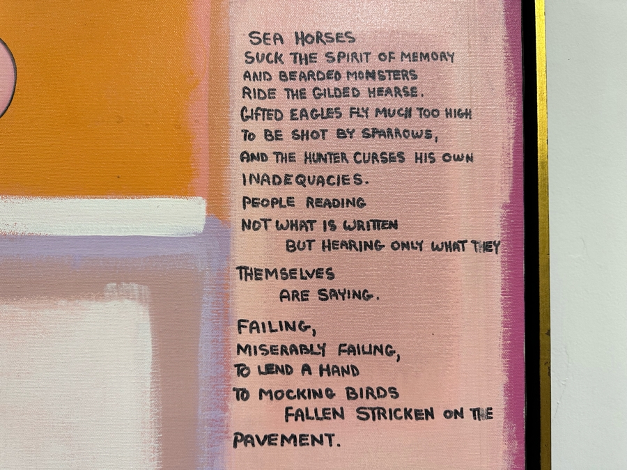 Bernie Casey (1939-2017) Original Acrylic Painting On Canvas Titled 'Mockingbirds' 36 X 24 (Former NFL Football Player / Revenge Of The Nerds Actor)  [Photo 5]