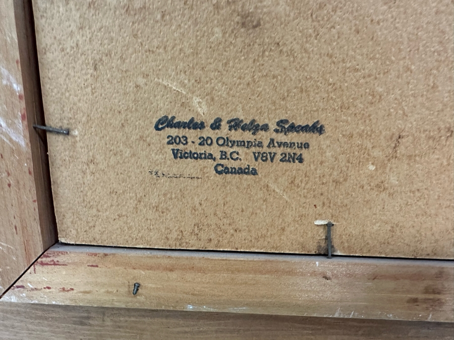 Stunning Original Oil Painting On Board Dock Harbor Scene In Antique Gilt Frame Signed Giori 45 X 23 Framed 51 X 29 [Photo 17]