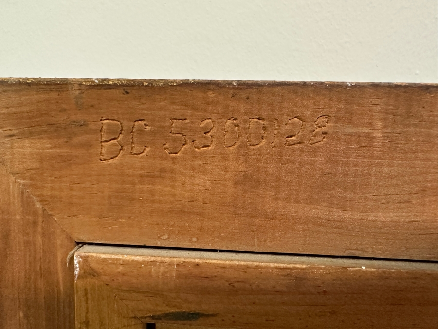 Stunning Original Oil Painting On Board Dock Harbor Scene In Antique Gilt Frame Signed Giori 45 X 23 Framed 51 X 29 [Photo 19]