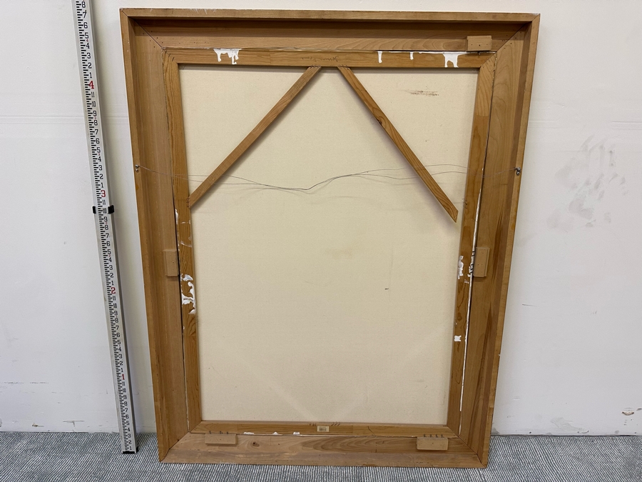 Large Original Abstract Cubism Painting On Canvas Signed G. Aug. 97 Defiesse 36 X 48 Framed 44 X 55 [Photo 14]