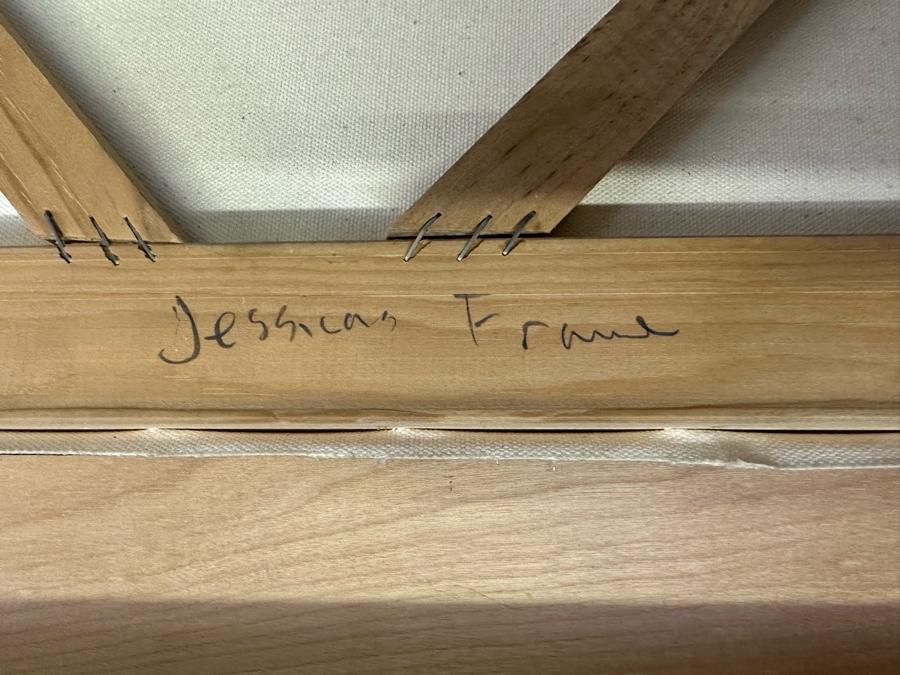 Large Original Abstract Cubism Painting On Canvas Signed G. Aug. 97 Defiesse 36 X 48 Framed 44 X 55 [Photo 15]