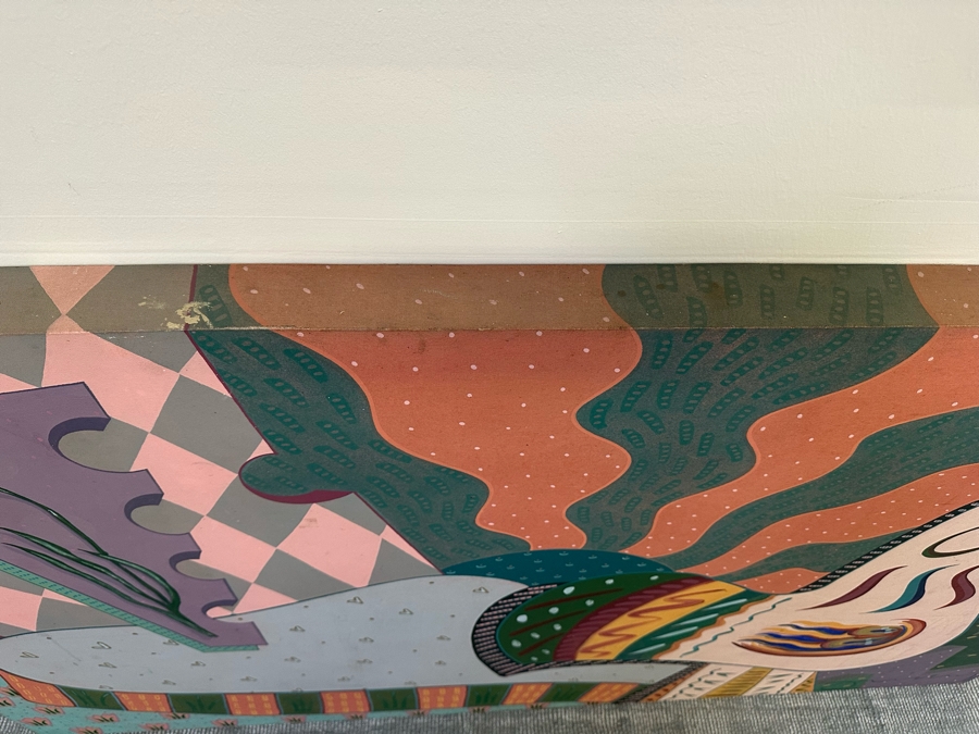 Large Original Abstract Painting On Canvas Signed But Signature Illegible  [Photo 12]