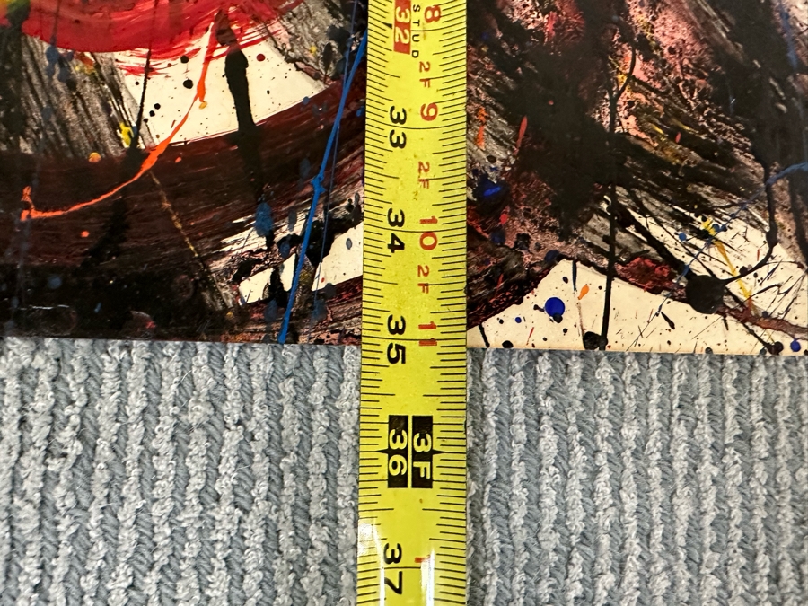 Hendrik Grise (1914-1982, Los Angeles) Original Abstract Modernist Painting On Paper In Manner Of Jackson Pollock Drip Painting Signed Grise 22.5W X 35H [Photo 16]