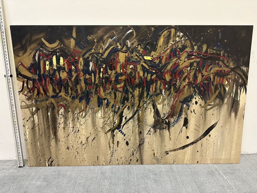 Christine E. Alfery Large Original Abstract Expressionist Painting On Canvas 80W X 50H [Photo 2]