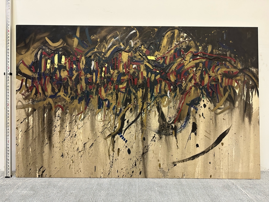 Christine E. Alfery Large Original Abstract Expressionist Painting On Canvas 80W X 50H [Photo 4]