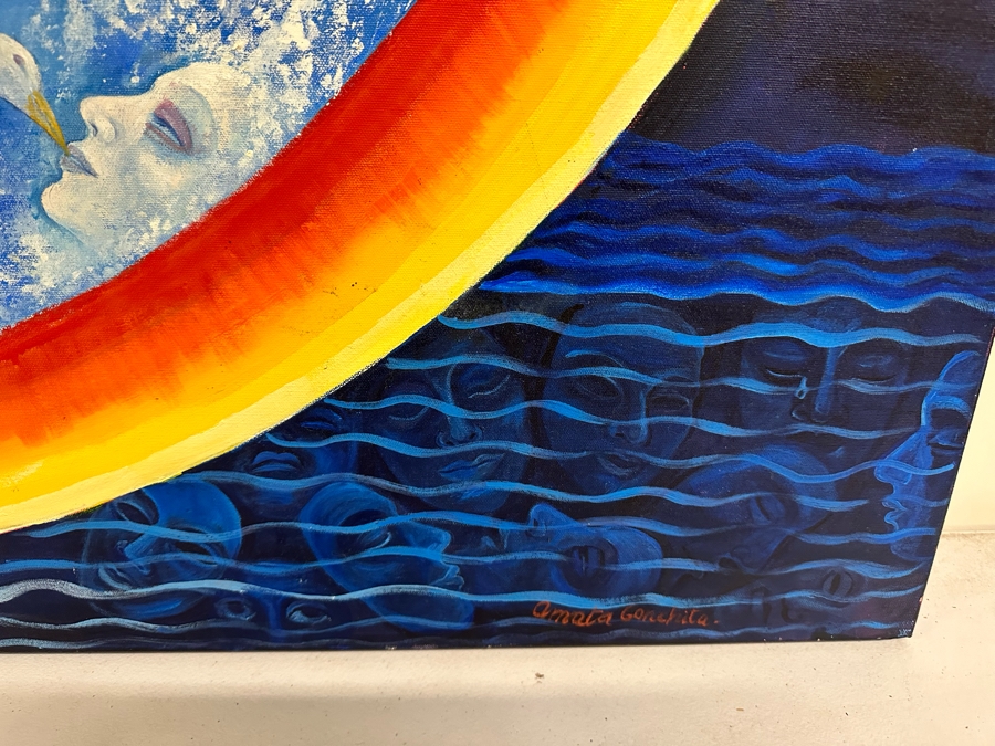 Original Painting On Canvas By Amata Conchita 48 X 48 [Photo 9]