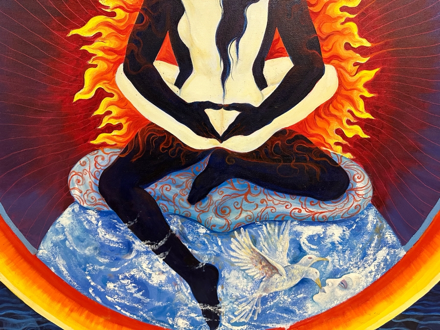 Original Painting On Canvas By Amata Conchita 48 X 48 [Photo 5]