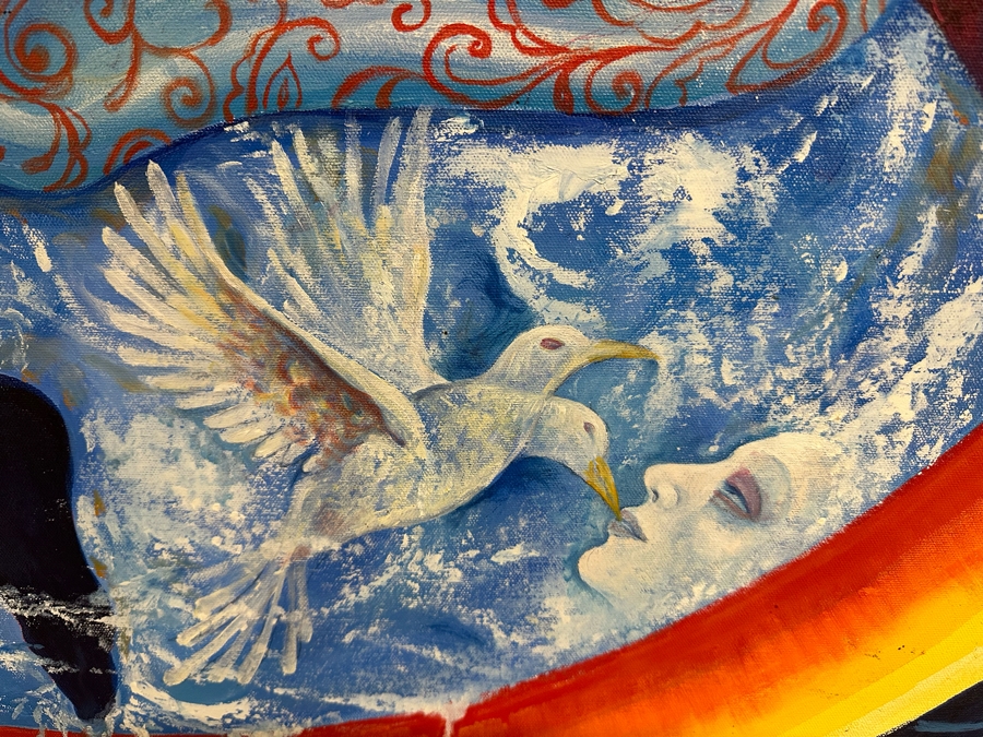 Original Painting On Canvas By Amata Conchita 48 X 48 [Photo 7]