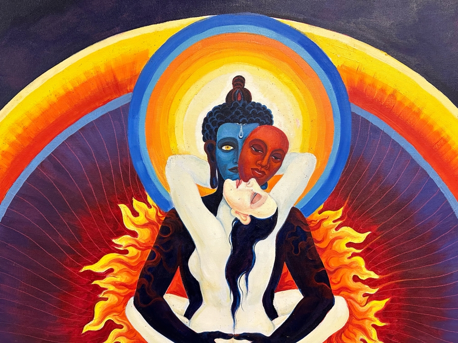 Original Painting On Canvas By Amata Conchita 48 X 48 [Photo 3]