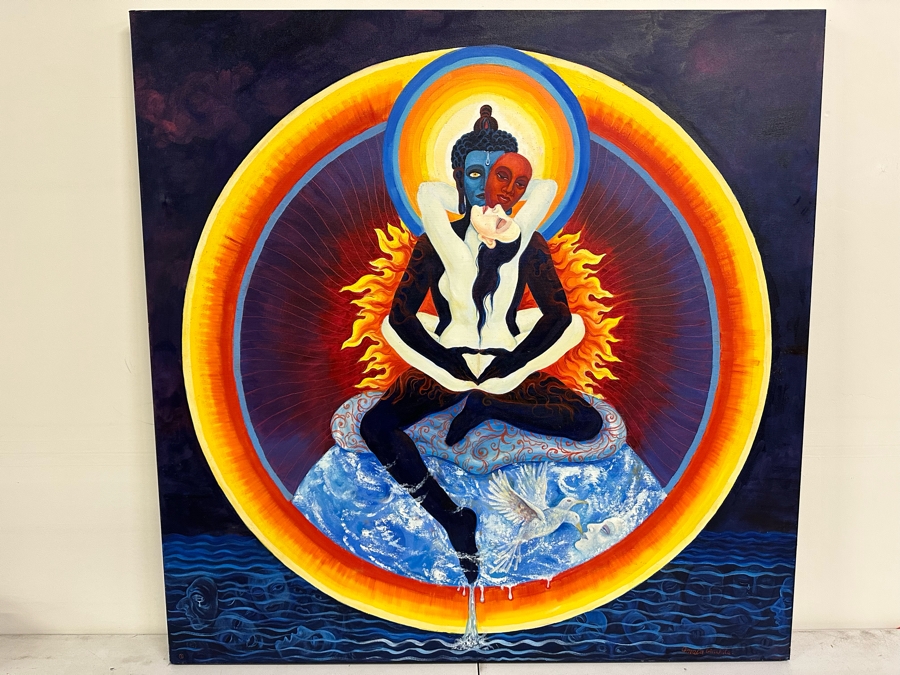 Original Painting On Canvas By Amata Conchita 48 X 48 [Photo 2]