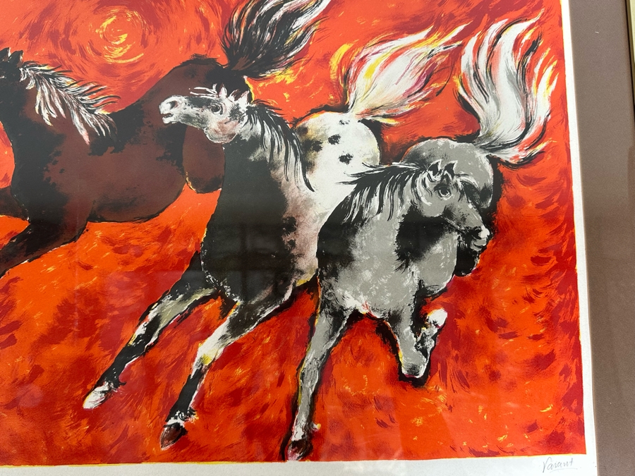 Hand Signed Lithograph By Varant Titled 'Horse Run' 22 X 16 Framed 27 X 22 [Photo 8]