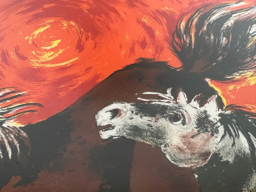 Hand Signed Lithograph By Varant Titled 'Horse Run' 22 X 16 Framed 27 X 22 [Photo 9]