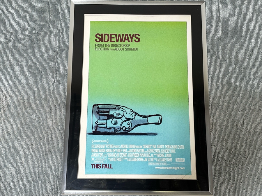 Original 2004 Sideways Movie Poster Framed 26 X 39 Framed 33.5 X 46.5