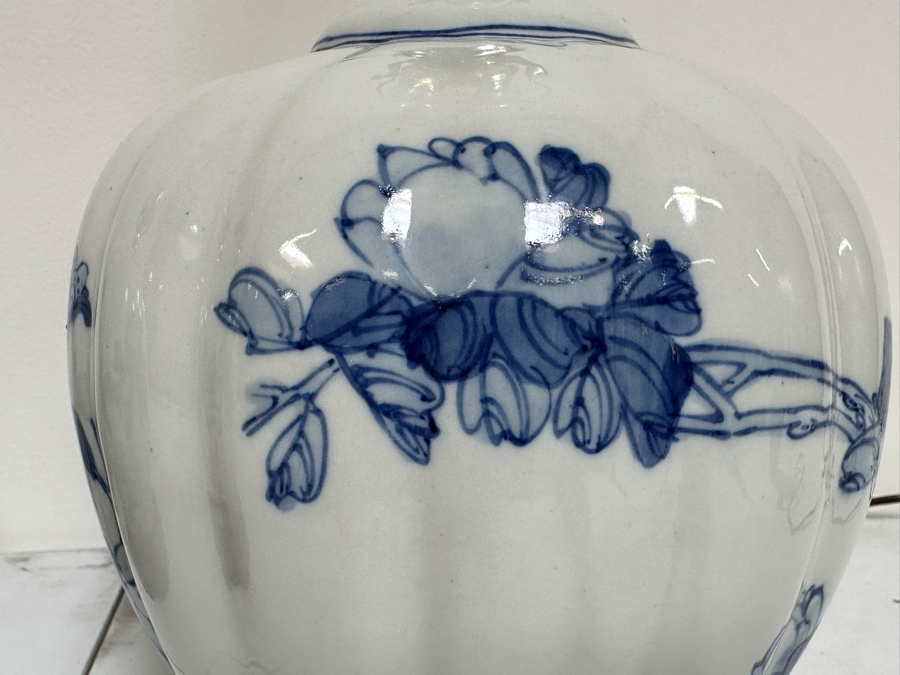 Pair Of Chinese Blue & White Porcelain Table Lamps 22H [Photo 6]